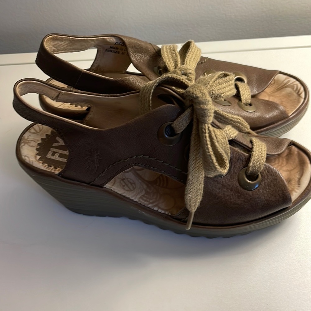 Fly London size 36 wedged sandals